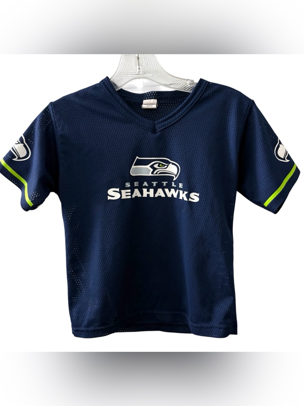 Franklin SEATTLE SEAHAWKS Youth Small NFL Football Jersey Shirt Navy Blue Mesh